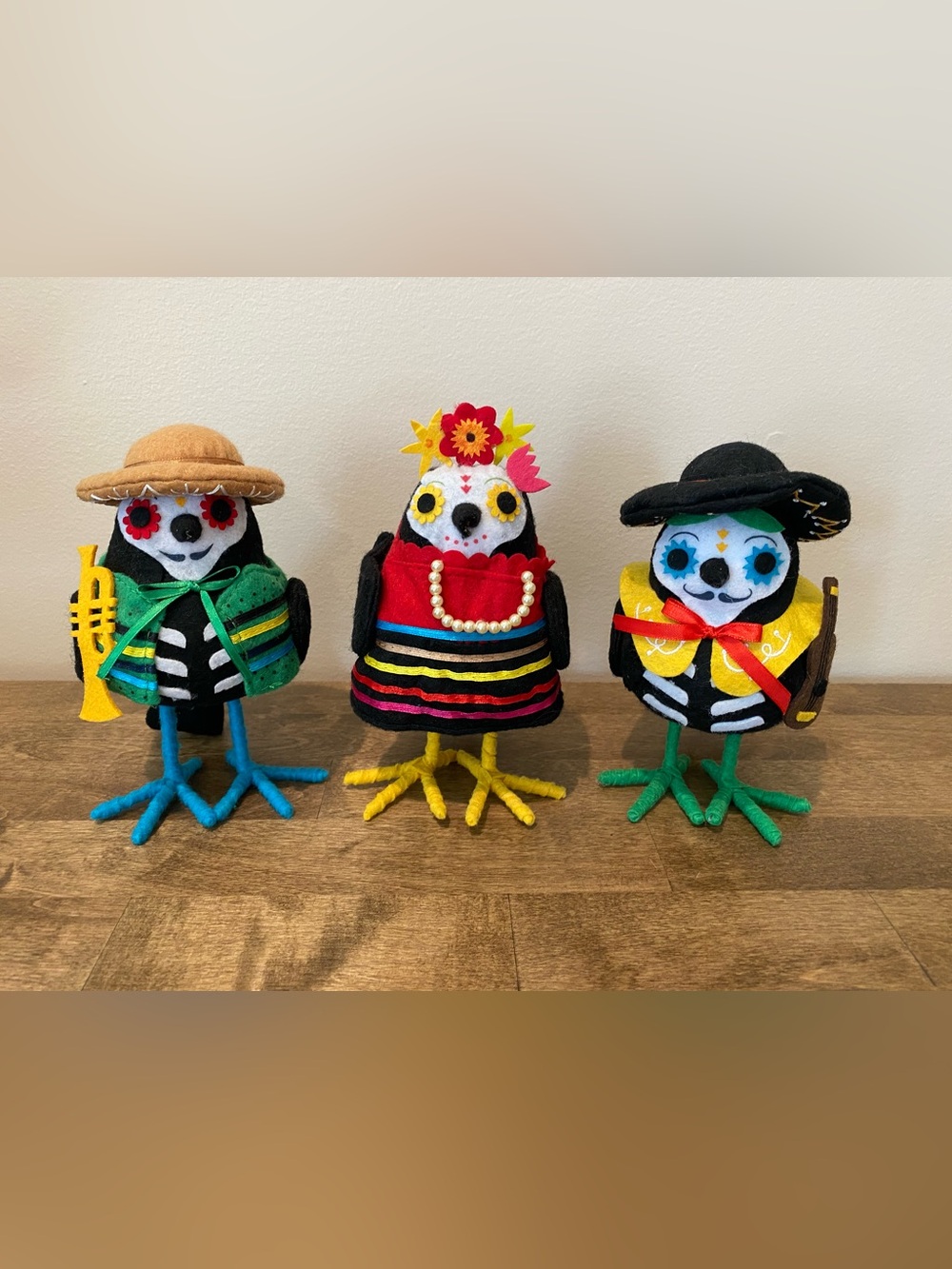 Target Hyde & EEK! 2017 Featherly Friends Day of the Dead Mariachi Fabric Birds